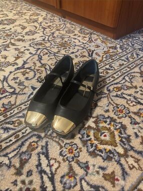Dolce Vita Gold Square Toe Mary Jane’s